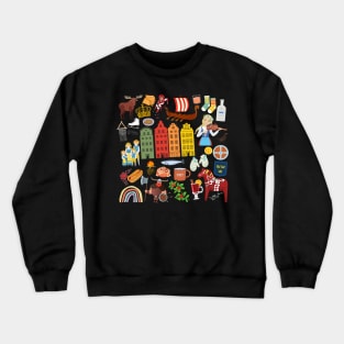 Sweden Travel Icon Crewneck Sweatshirt